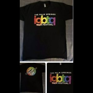 Palm Springs LGBTQ Film Festival Cinema Tshirt Men’s sz M PRIDE Rainbow NEW